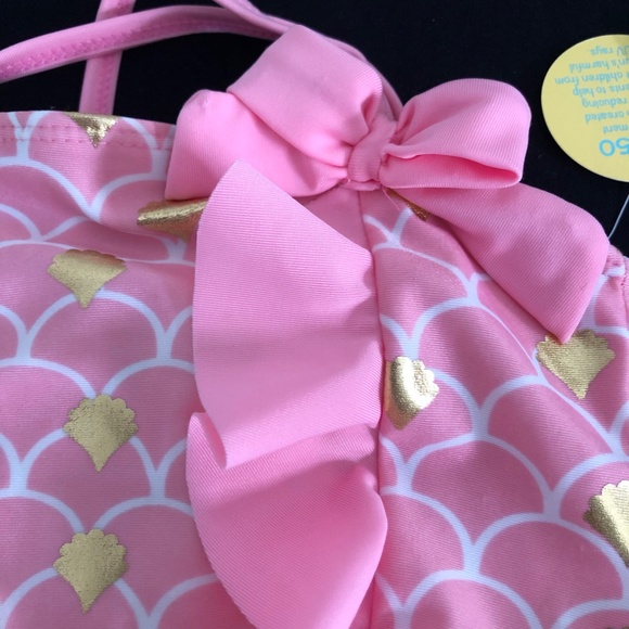 NEW With Tags 6-9M Pink Mermaid Swimsuit - Picture 2 of 3